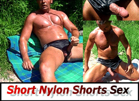 Video 014-1 “Rays Picnic Wank Session In Black GlanzSprinter Shorts”